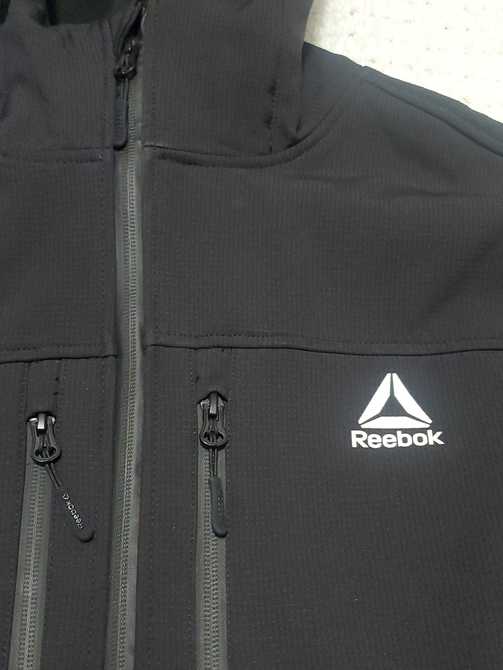 Reebok Men's Black Hooded Performance Jacket